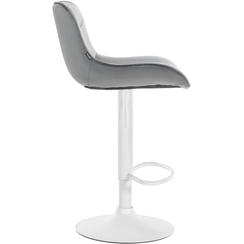 Lot de 2 tabourets de bar en velours Vonore gris