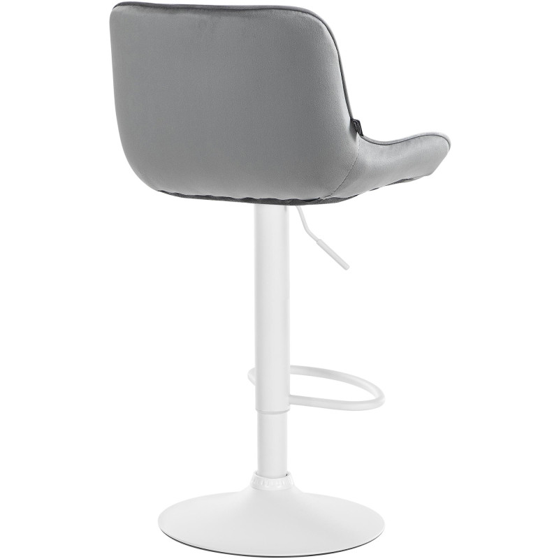 Lot de 2 tabourets de bar en velours Vonore gris