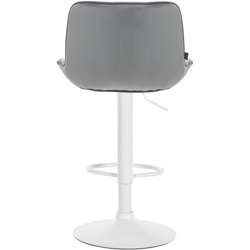 Lot de 2 tabourets de bar en velours Vonore gris