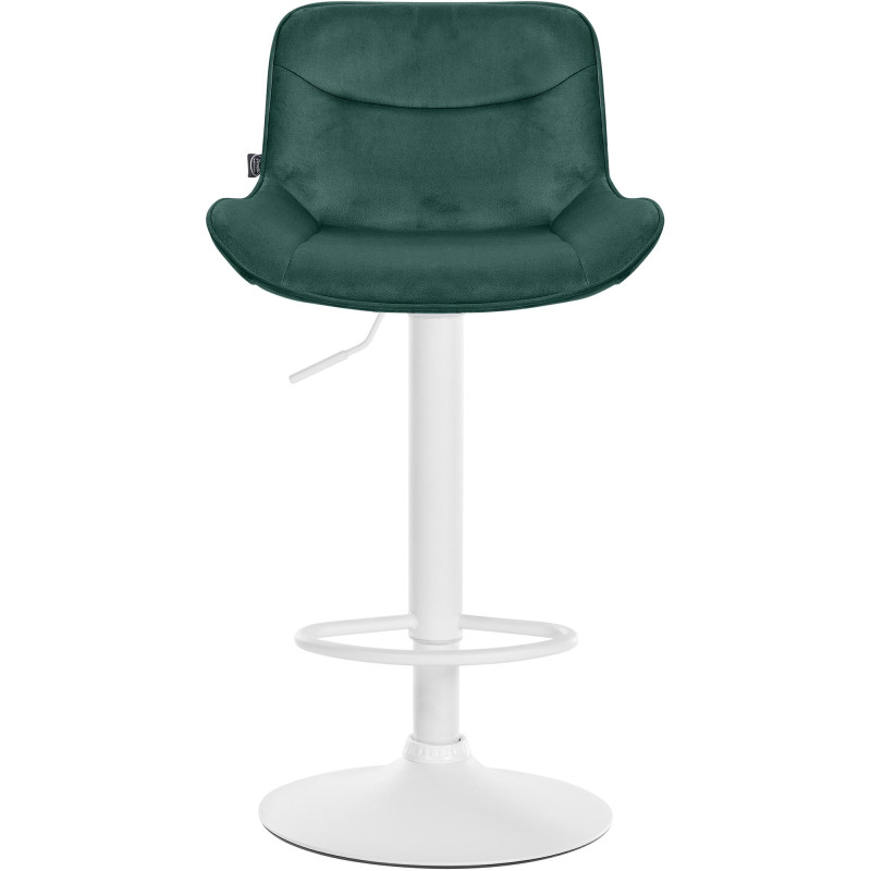 Lot de 2 tabourets de bar en velours Vonore vert