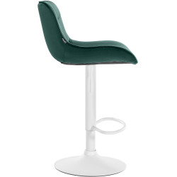 Lot de 2 tabourets de bar en velours Vonore vert
