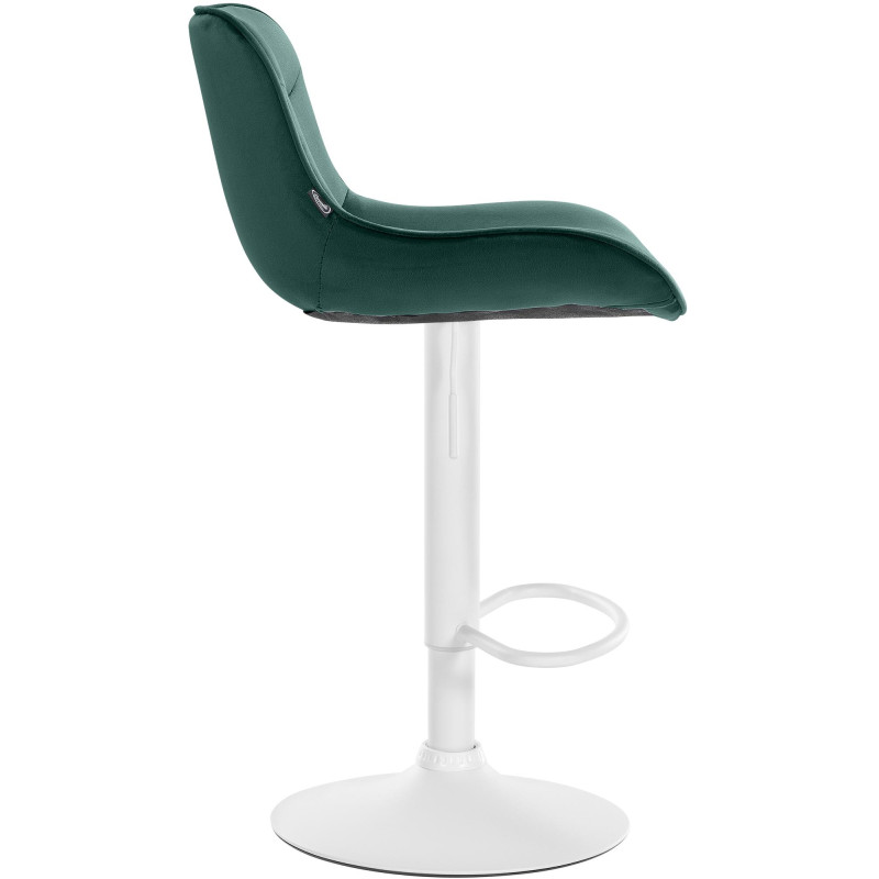 Lot de 2 tabourets de bar en velours Vonore vert