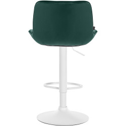 Lot de 2 tabourets de bar en velours Vonore vert