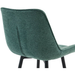 Lot de 2 tabourets de bar en tissu Dartford vert