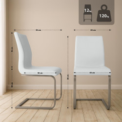 Chaise de salle à manger Belfort blanche