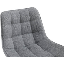 Lot de 2 tabourets de bar en tissu Dartford gris
