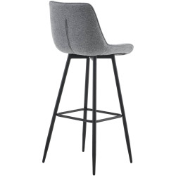Lot de 2 tabourets de bar en tissu Dartford gris