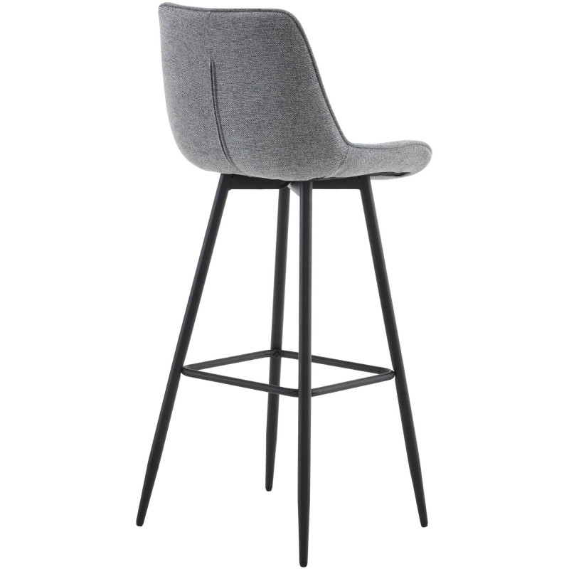 Lot de 2 tabourets de bar en tissu Dartford gris
