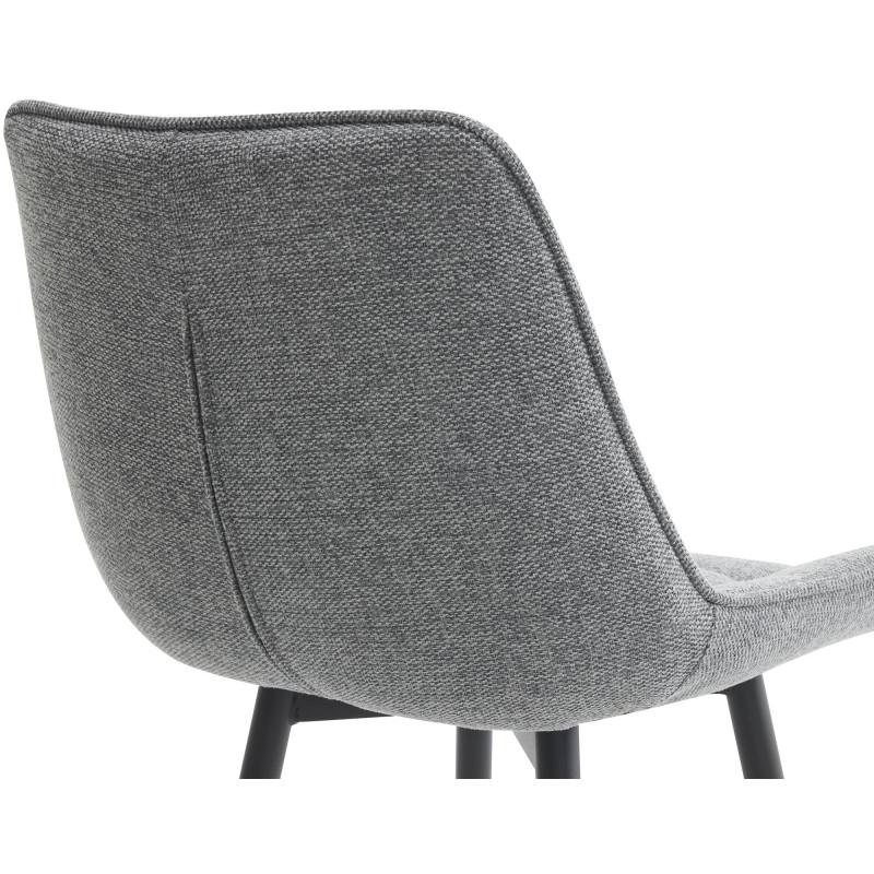Lot de 2 tabourets de bar en tissu Dartford gris