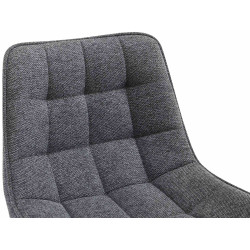 Lot de 2 tabourets de bar en tissu Dartford gris foncé