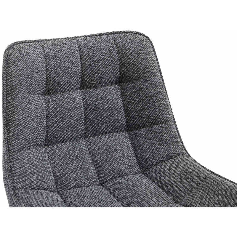 Lot de 2 tabourets de bar en tissu Dartford gris foncé