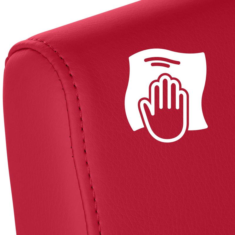 Chaise de salle à manger Belfort rouge