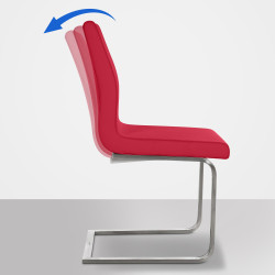 Chaise de salle à manger Belfort rouge