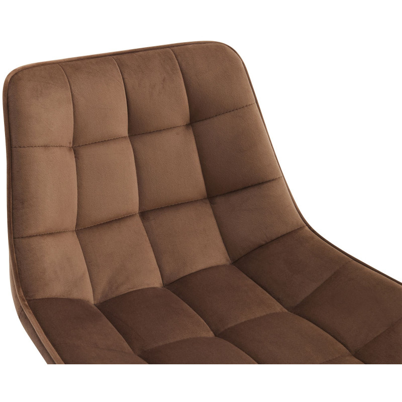 Lot de 2 tabourets de bar en velours Dartford brun