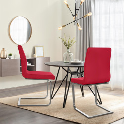 Chaise de salle à manger Belfort rouge