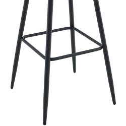Lot de 2 tabourets de bar en velours Dartford noir