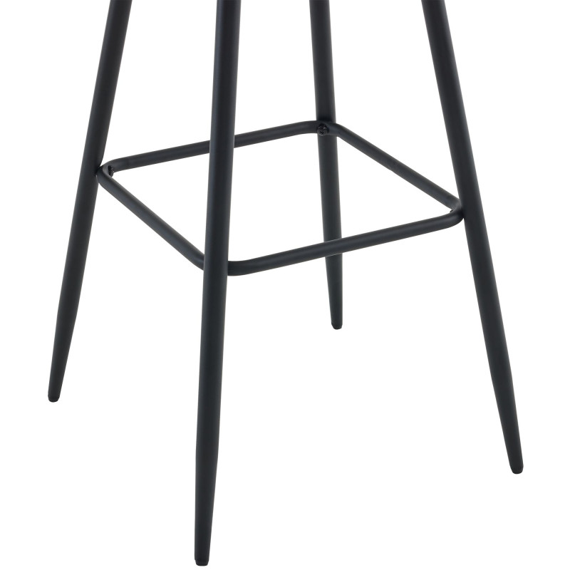 Lot de 2 tabourets de bar en velours Dartford noir