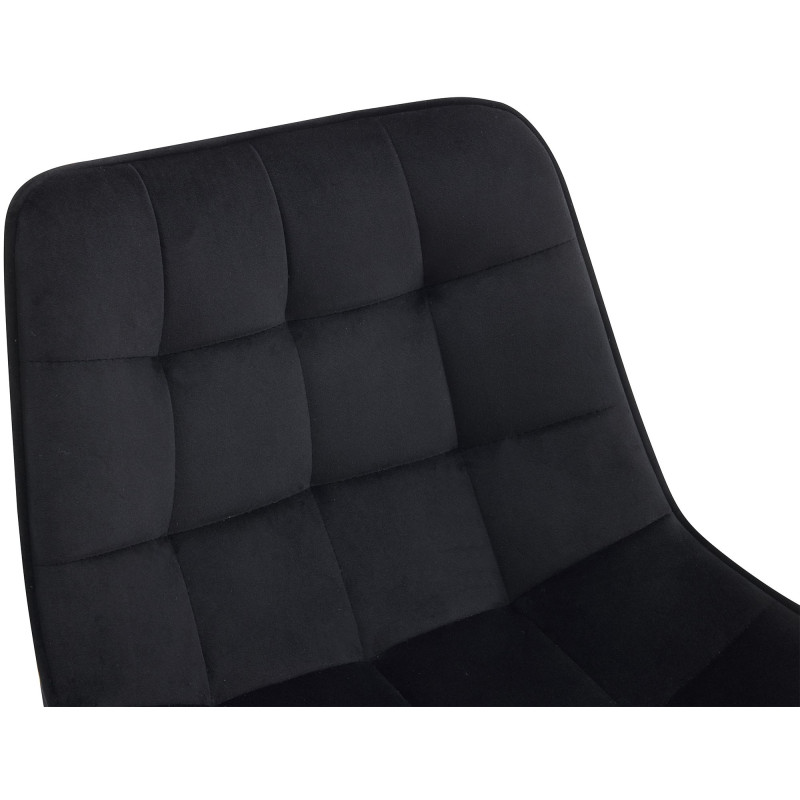 Lot de 2 tabourets de bar en velours Dartford noir