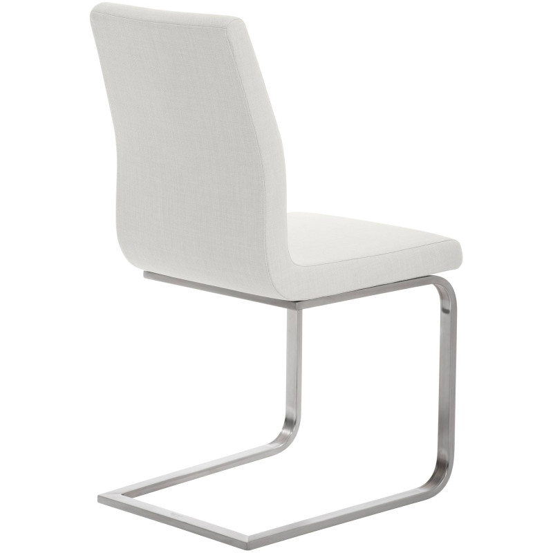 Chaise de salle à manger Belfort, tissu blanc