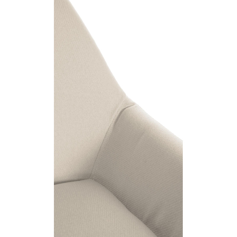 Tabouret de bar Braga en tissu doré crème