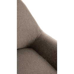 Tabouret de bar Braga en tissu doré taupe