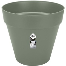 Pot De Fleurs Rond LOFT URBAN - Plastique - Percé - Réservoir - Avec roulettes - Ш40 - Vert