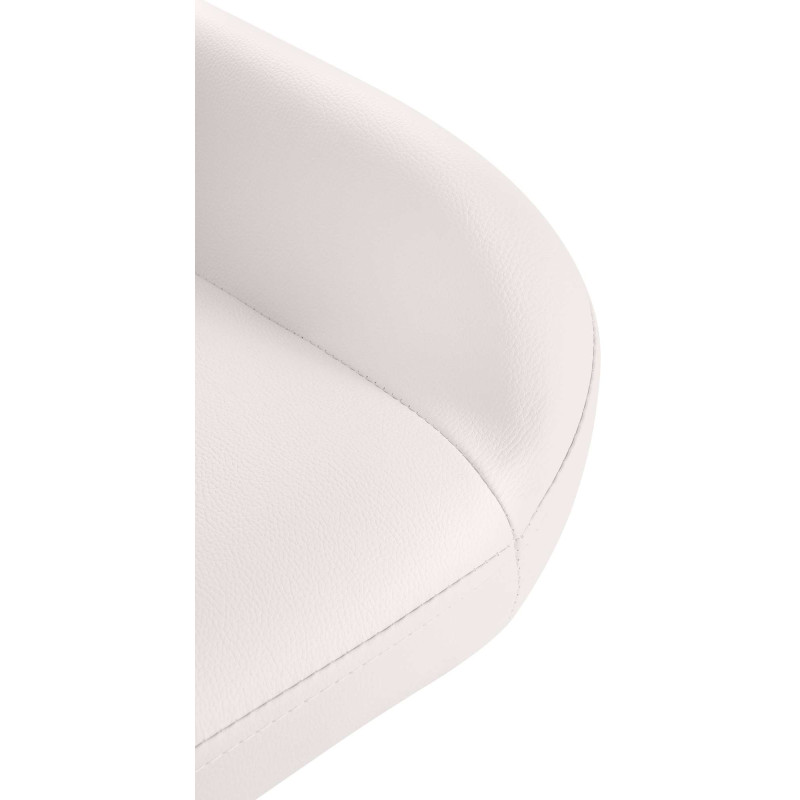 Lot de 2 tabourets de bar Braga Gold simili cuir blanc