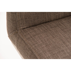 Tabouret de bar en tissu Panama E gris