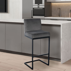 Tabouret de bar en velours...
