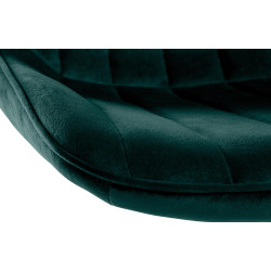 Tabouret de bar Toni velours chromé vert
