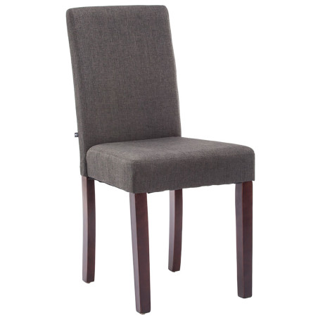 Chaise de salle à manger Ina en tissu cappuccino gris foncé