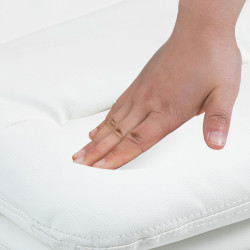 Lot de 2 tabourets de bar Damar en cuir artificiel chromé blanc