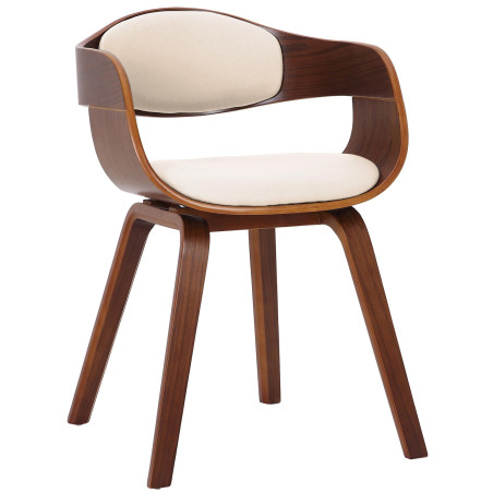 Chaise de salle à manger Kingston noyer/crème