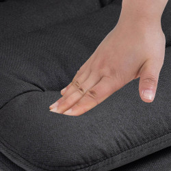 Lot de 2 tabourets de bar en tissu Damar chromé noir