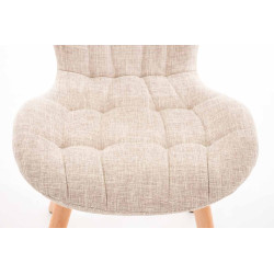 Chaise Elda en tissu natura crème