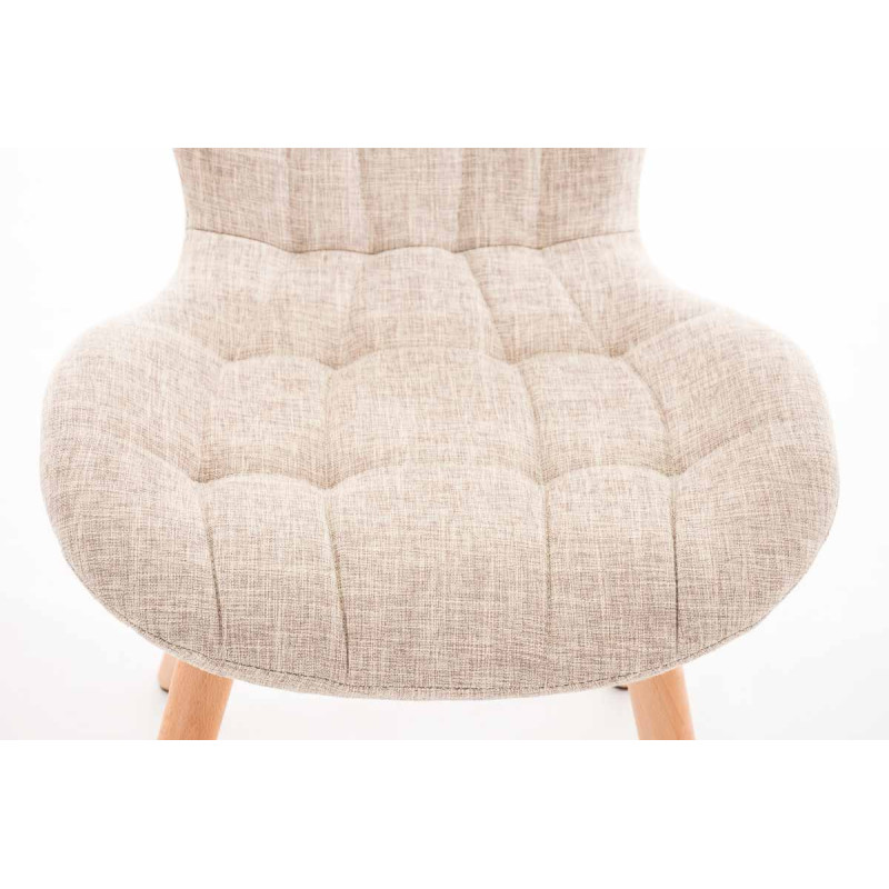 Chaise Elda en tissu natura crème