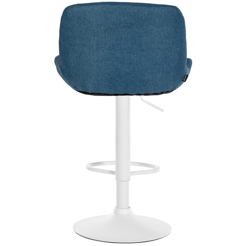 Lot de 2 tabourets de bar Solon en tissu bleu