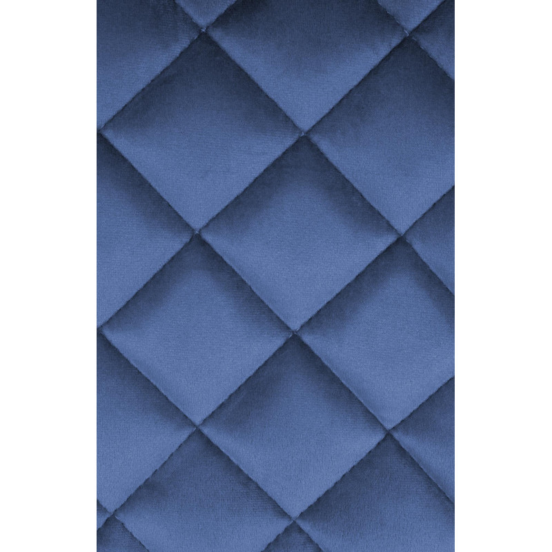 Tabouret de bar en velours Kasson bleu
