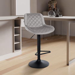 Tabouret de bar en velours...