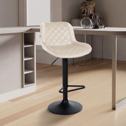Tabouret de bar en velours...