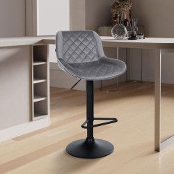 Tabouret de bar en velours...