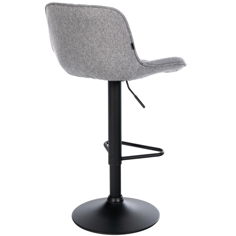 Tabouret de bar en tissu Kasson gris