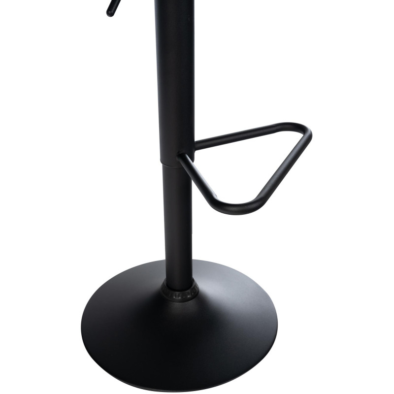 Tabouret de bar Kasson en cuir artificiel gris