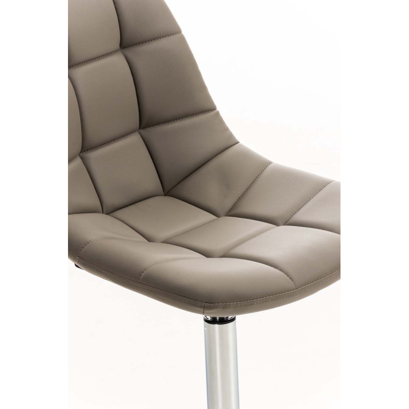 Chaise Emil, simili cuir taupe