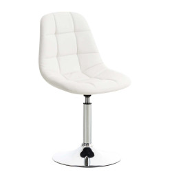 Chaise Emil, simili cuir blanc