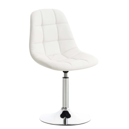 Chaise Emil, simili cuir blanc