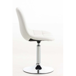 Chaise Emil, simili cuir blanc
