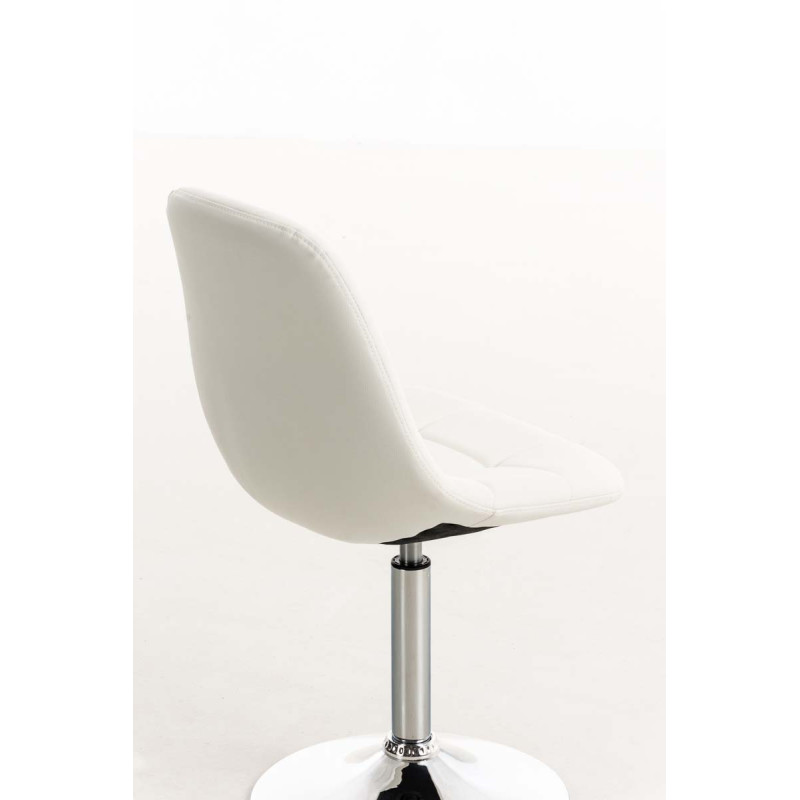 Chaise Emil, simili cuir blanc