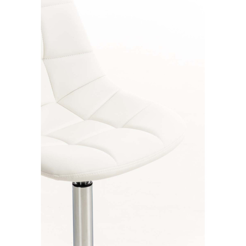 Chaise Emil, simili cuir blanc