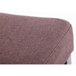 Ensemble de 4 chaises de salle à manger Ina, tissu, noir/marron